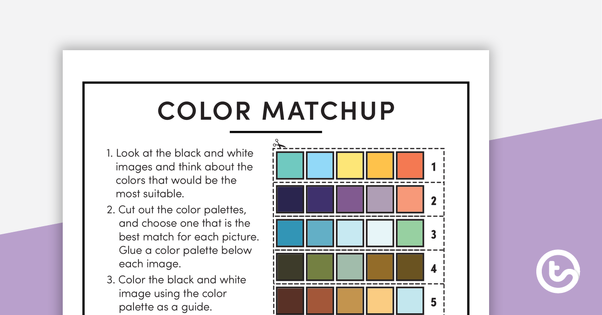 彩色对决的预览图像 - 工作表 - 教学资源