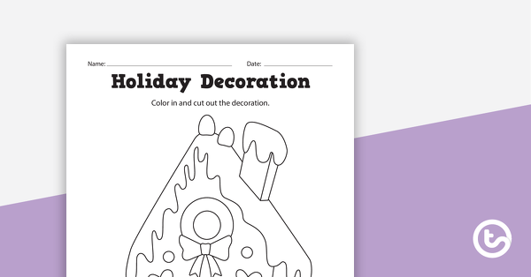 Thumbnail of Holiday Decoration Coloring Sheets - teaching resource