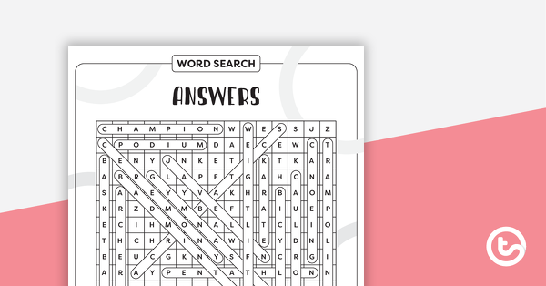 Thumbnail of Olympics Word Search – Upper - teaching resource