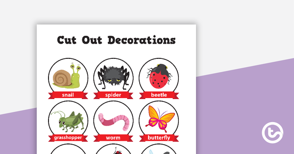 Preview image for Minibeasts - Cut Out Decorations - teaching resource