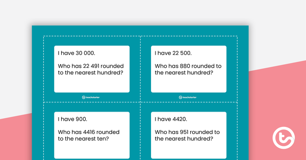 Thumbnail of I Have, Who Has – Rounding to 500 000 - teaching resource