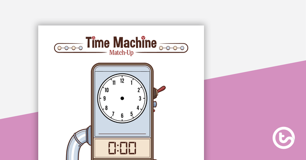 预览图像的时间机器配对活动-教学资源