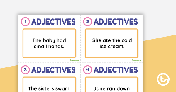 Preview image for Adjective Task Cards - teaching resource