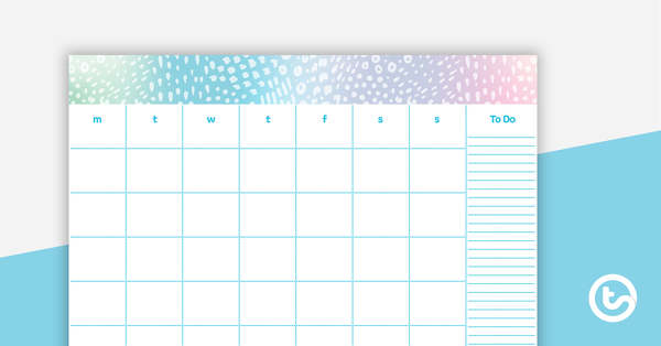 Preview image for Pastel Dreams – Monthly Overview - teaching resource