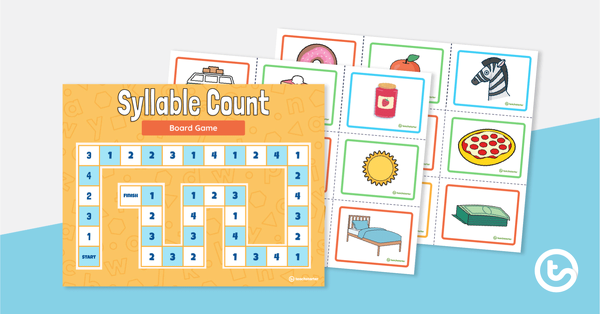 预览图像for Syllable Count Board Game - teaching resource