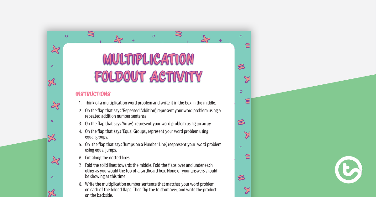 Preview image for Multiplication Foldout Activity - teaching resource