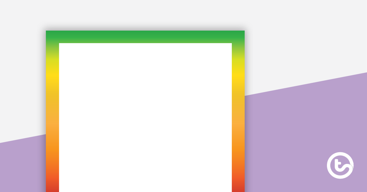 Preview image for Rainbow - Portrait Page Borders - teaching resource