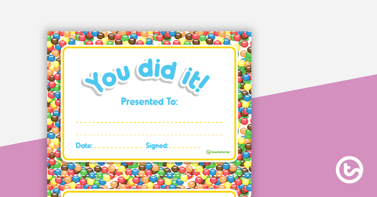 Preview image for Chocolate Buttons - Award Certificate - teaching resource