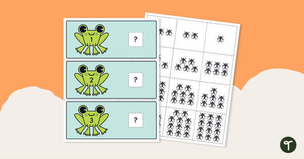 青蛙和苍蝇的预览图像对决活动（计数至12） - 教学资源