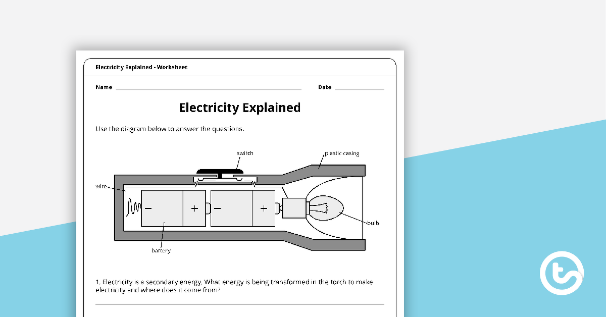电力预览图像解释了工作表 - 教学资源