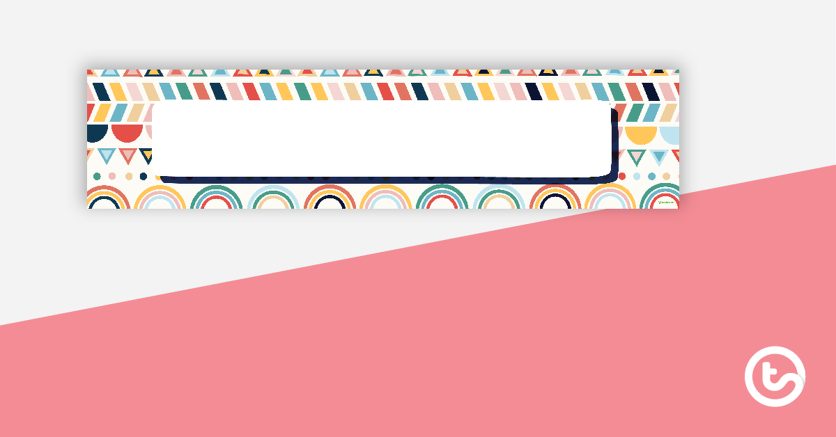 Preview image for Geometric Boho - Display Banner - teaching resource