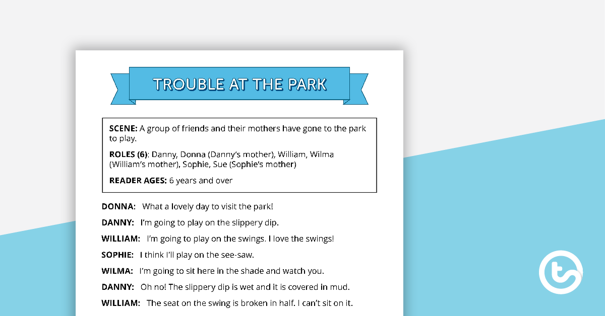 Preview image for Comprehension - Trouble at the Park - teaching resource