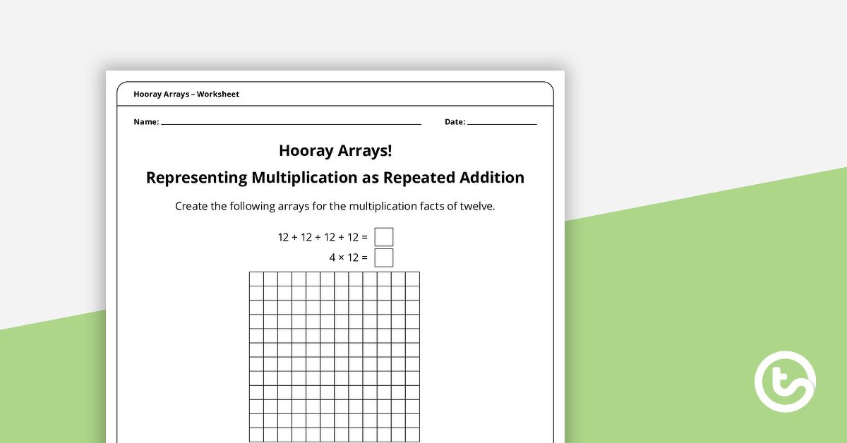 Preview image for Hooray Arrays - Multiplication Facts of 12 - teaching resource