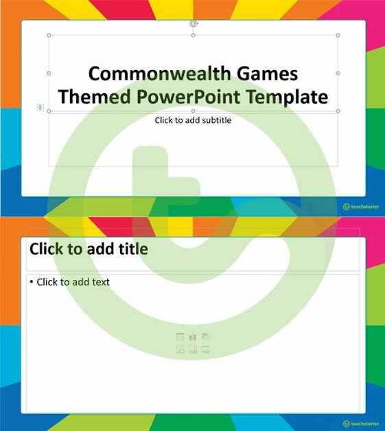 Preview image for Rainbow Starburst – PowerPoint Template - teaching resource