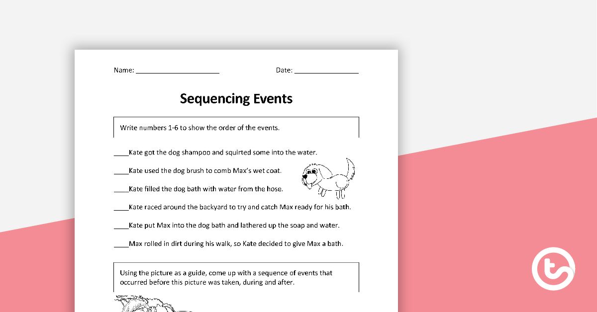 预览图像for Sequencing - Events Worksheet - teaching resource