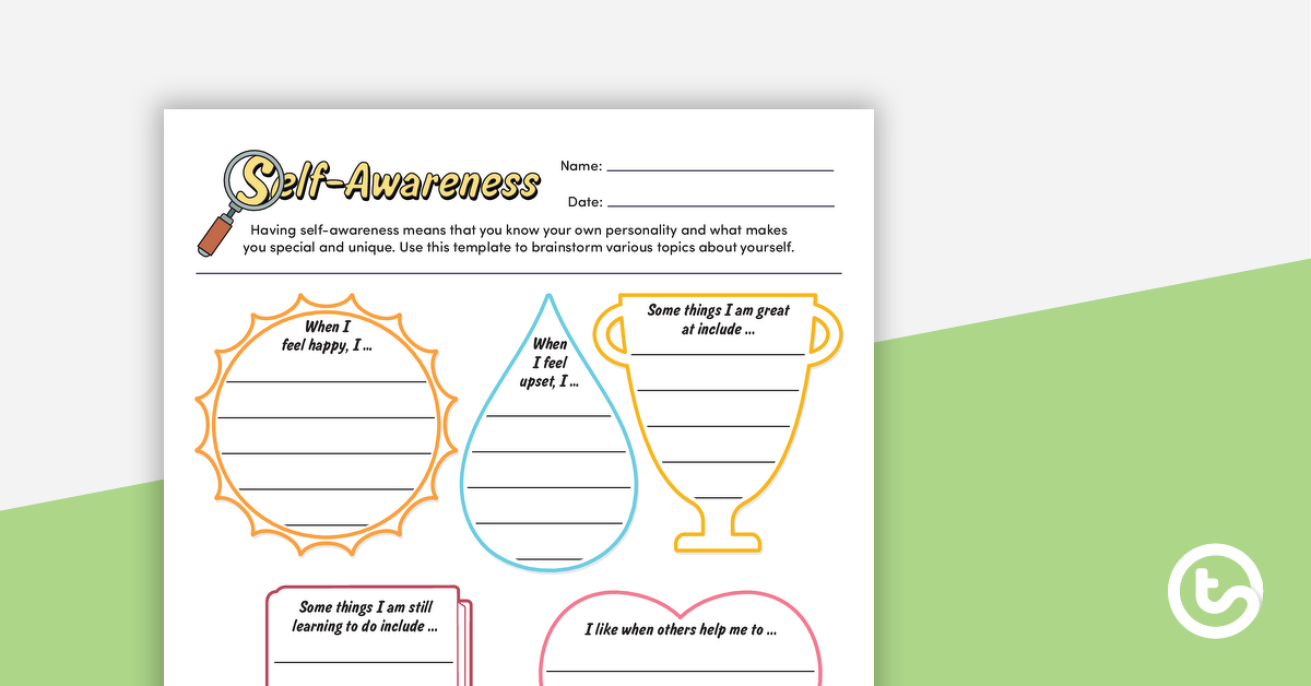 Preview image for Self-awareness Template - teaching resource