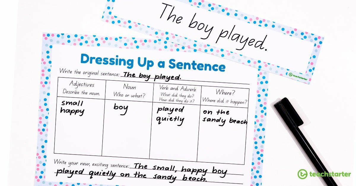 expanding sentences free resource download to improve writing teach starter