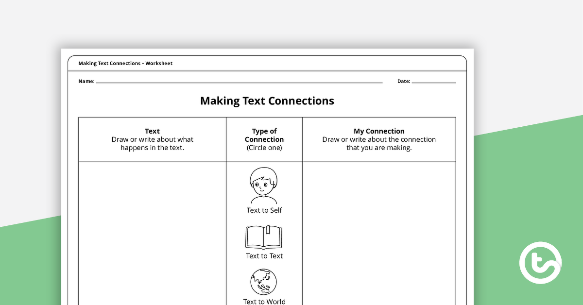 Preview image for Making Text Connections Graphic Organiser (F–2) - teaching resource