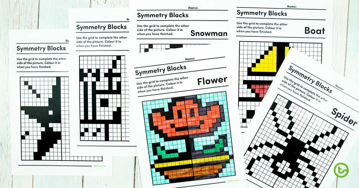 Preview image for Symmetry for Kids - Grid Drawing Activities (NEW Resource) - blog