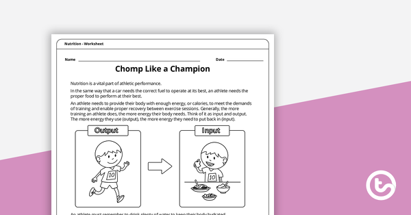 预览图像的Chomp，如冠军 - 工作表 - 教学资源