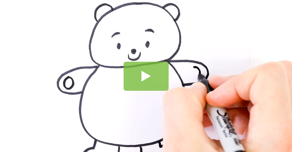 如何绘制泰迪熊的预览图像 - 视频