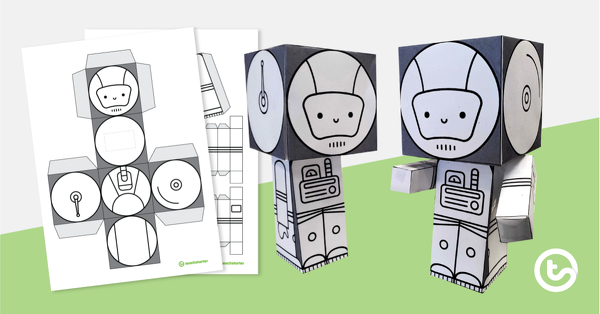 Preview image for 3D Object Astronaut Template - teaching resource