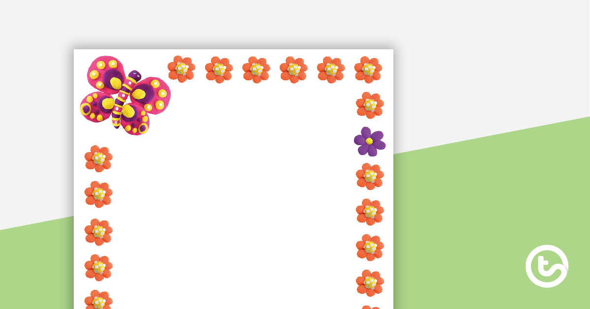 Preview image for Playdough - Portrait Page Border - teaching resource