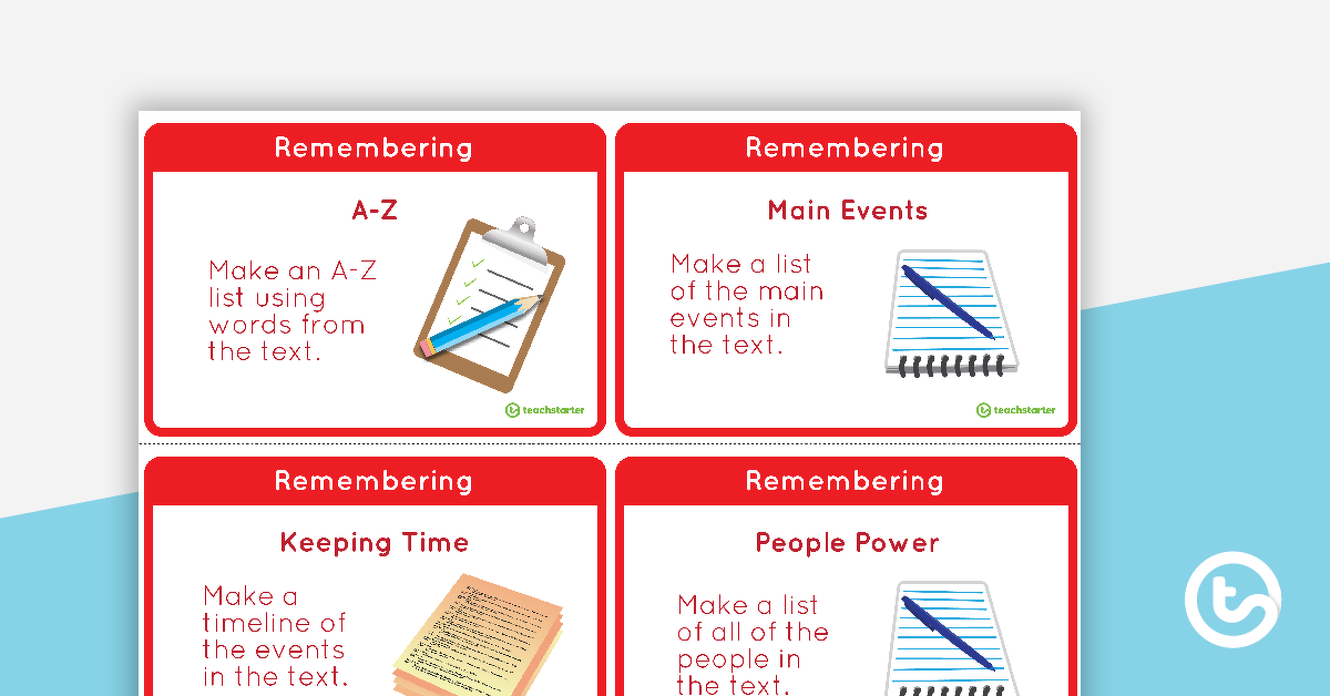 Preview image for Bloom's Taxonomy Fast Finisher Task Cards - Middle Years - teaching resource